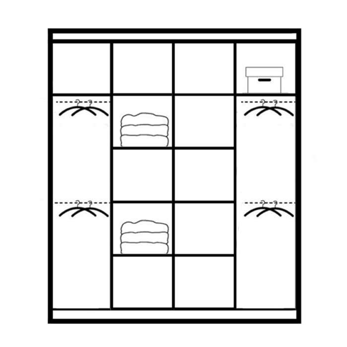 Sliding Door Wardrobe PRAGA 200 - 3