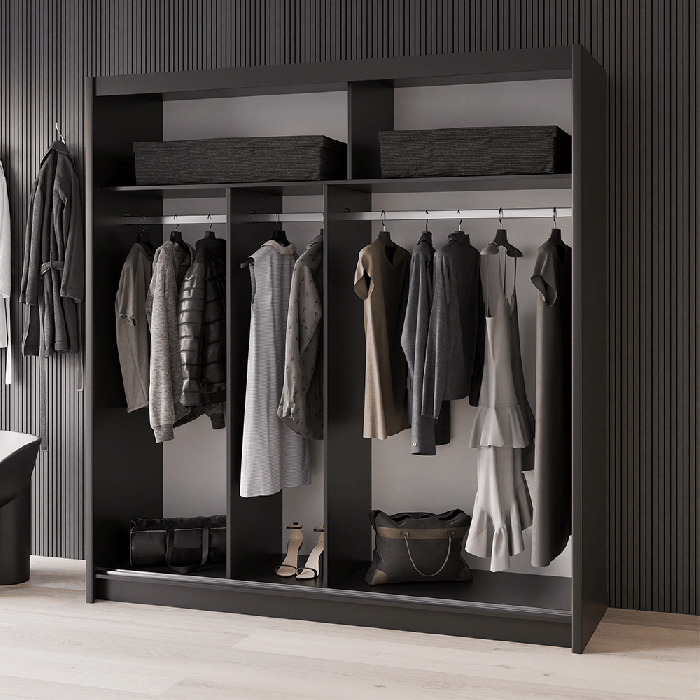 DAKO Sliding Wardrobe Fully Mirrored DAKOTA Clothing Storage - Picture 24 of 40