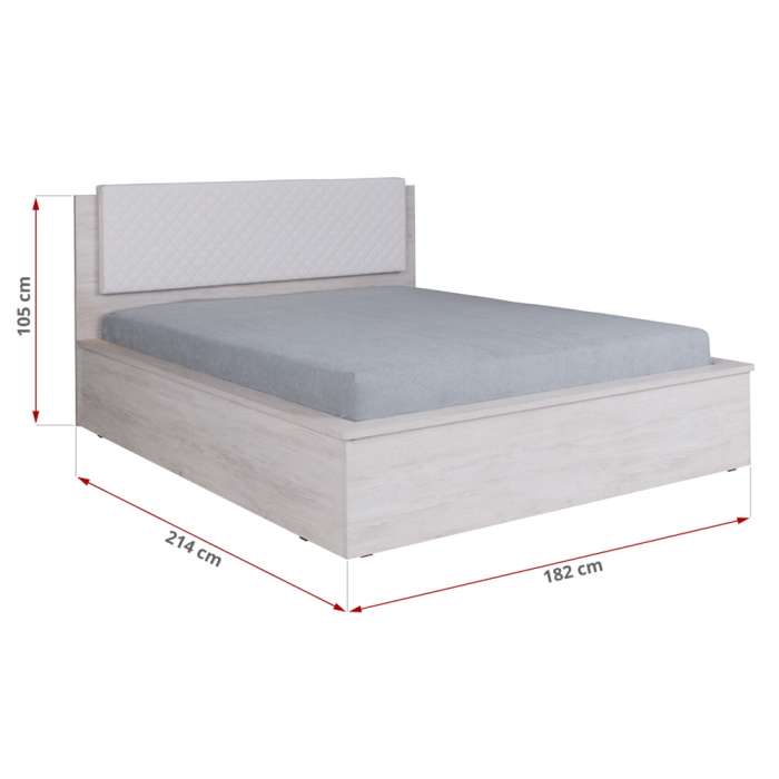 Bed DENERIO White Oak/White - 5