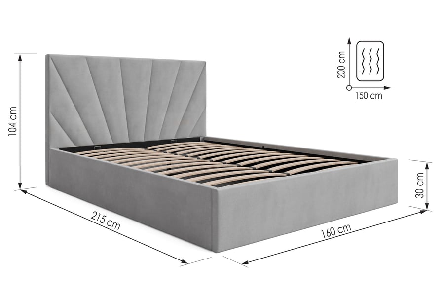 Upholstered ottoman bed Dylan K - 5