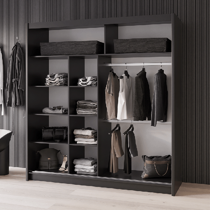 DAKO Sliding Wardrobe Fully Mirrored DAKOTA Clothing Storage - Picture 22 of 40