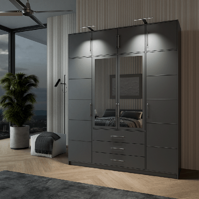 Wardrobe BALI D4 Graphite - 10