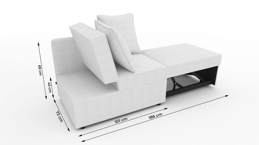 LELANI sofa bed right hand dime - 5