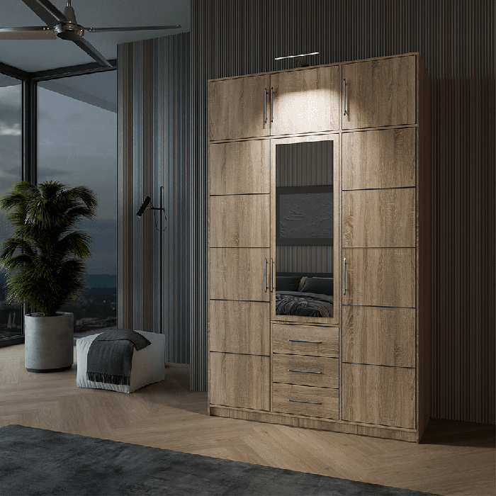 Wardrobe BALI D3 Oak Sonoma + M - 7