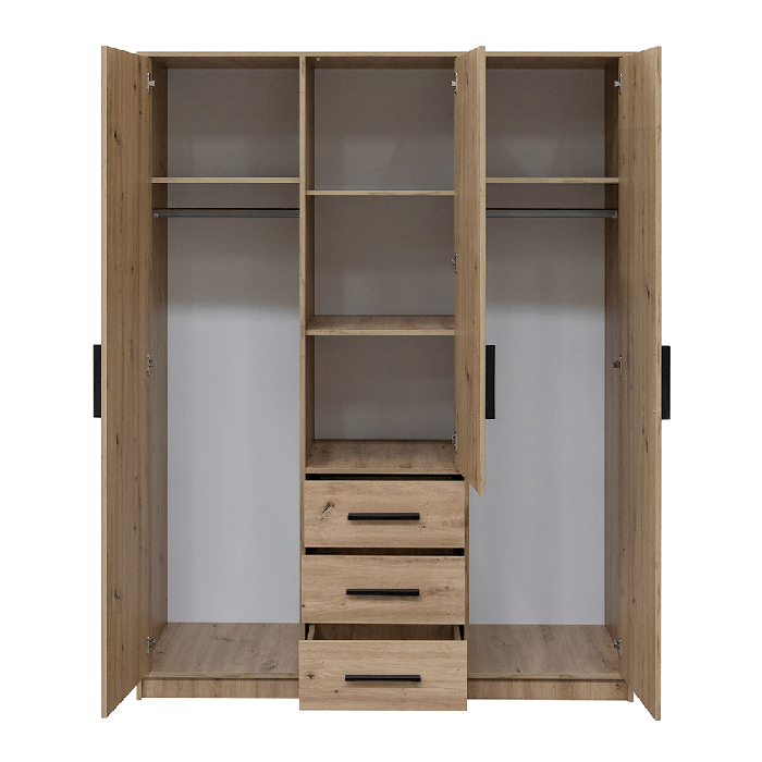 Wardrobe KOS D3 Oak Artisan + M - 1