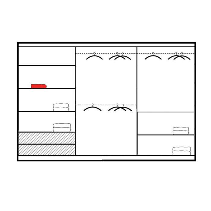 Sliding Door Wardrobe BASTIA 25 - 2