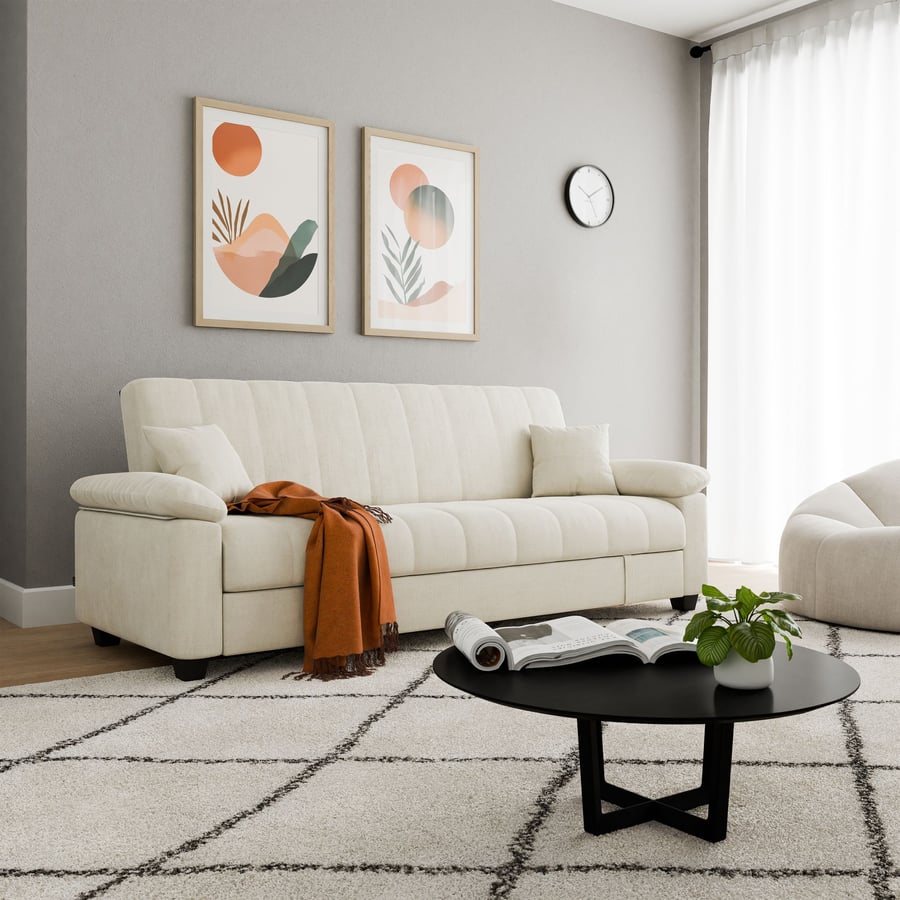 Sofa Bed VERONICA Cream main - 6