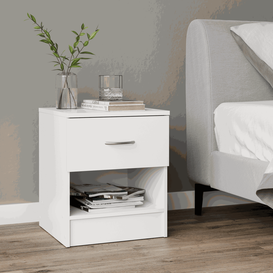 Bedside Table ESSENTIAL 1D Whit - 1