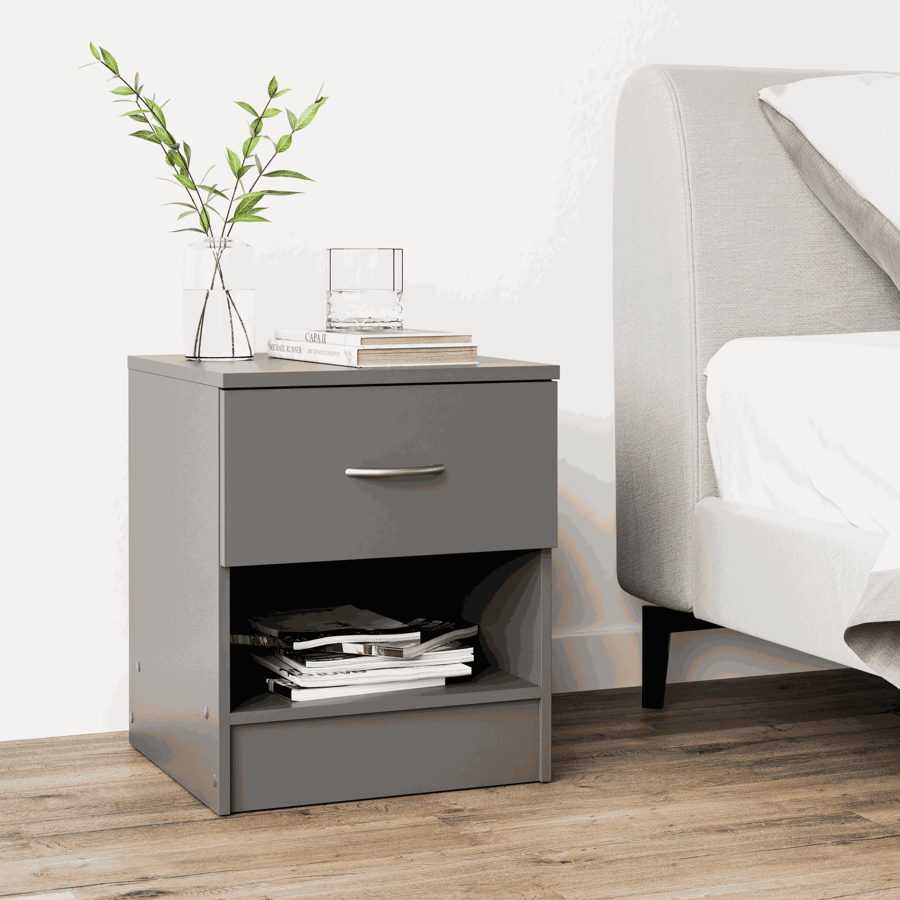 Bedside Table ESSENTIAL Grey - 1