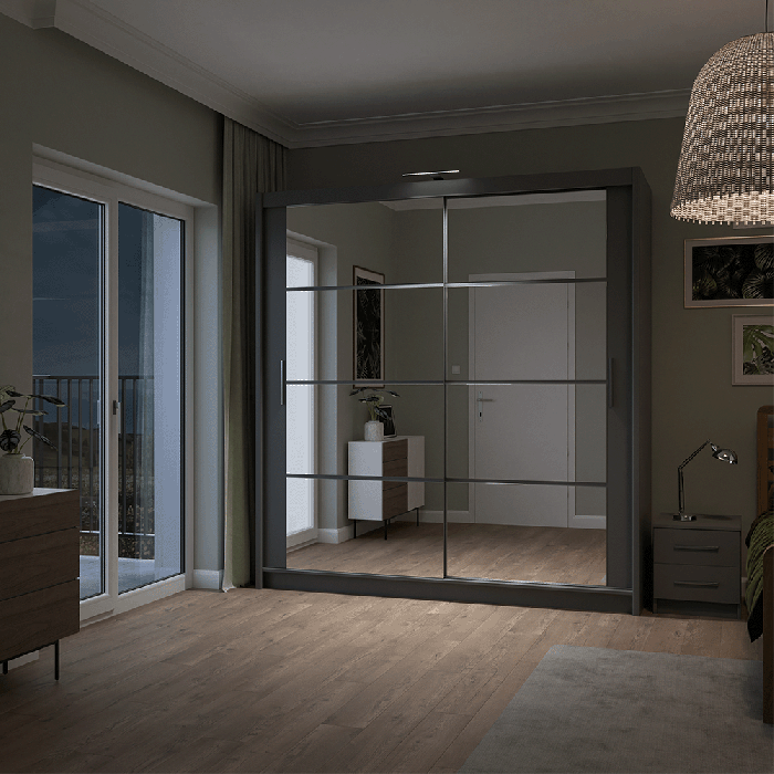 DAKOTA 203cm Sliding Door Wardr - 1