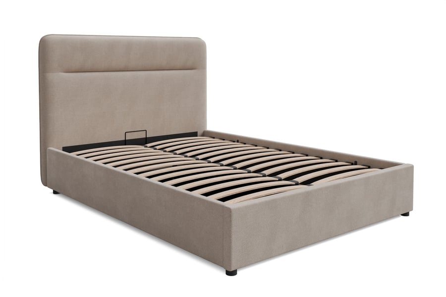 Upholstered bed EVERETT Beige D - 3