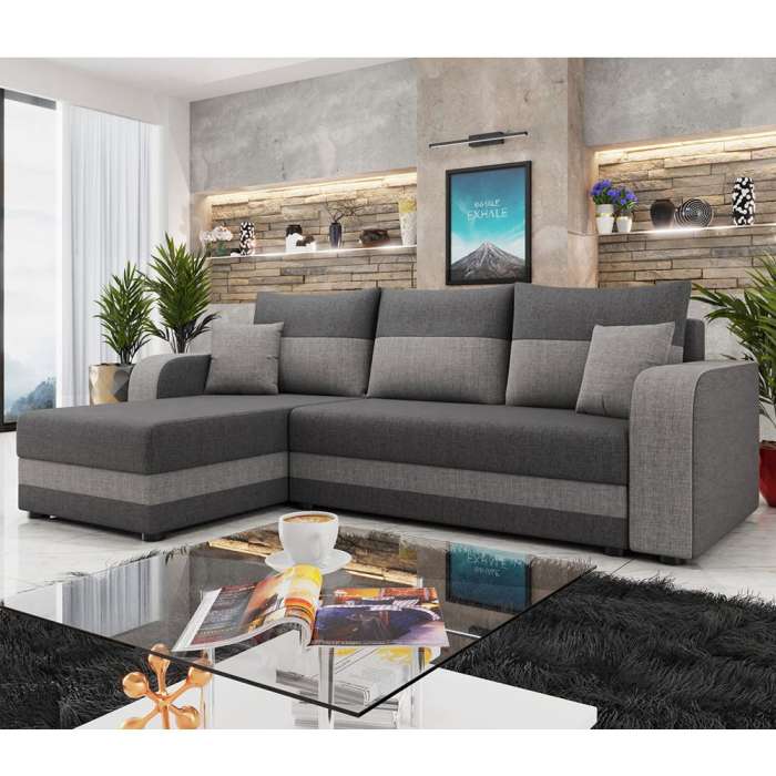 DAKO universal corner sofa bed HAMLET BIS, couch with storage, 2 colours - Picture 16 of 23