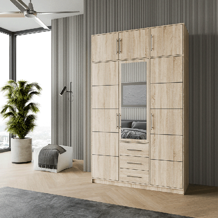 Wardrobe BALI D3 Oak Sonoma + M - 6