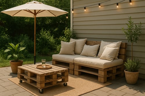 Patio pallet furniture - creative & budget-friendly ideas for your garden