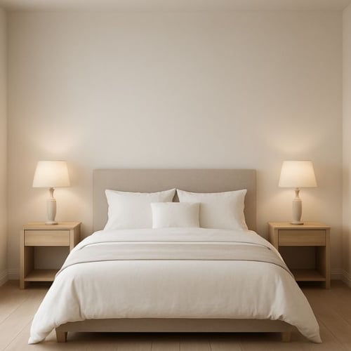 Feng Shui Bedroom with Symmetrical Lighting