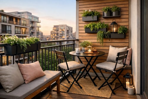 Small balcony ideas for modern flats and apartments