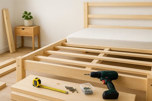 DIY bed frame - build your own stylish and sturdy bed step-by-step