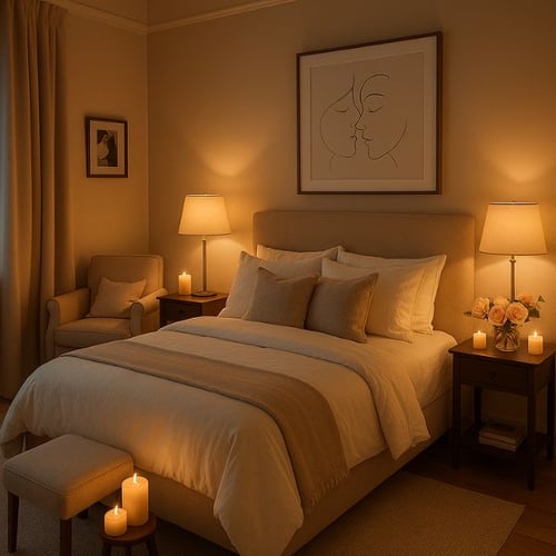 Romantic bedroom ideas for couples with candlelight