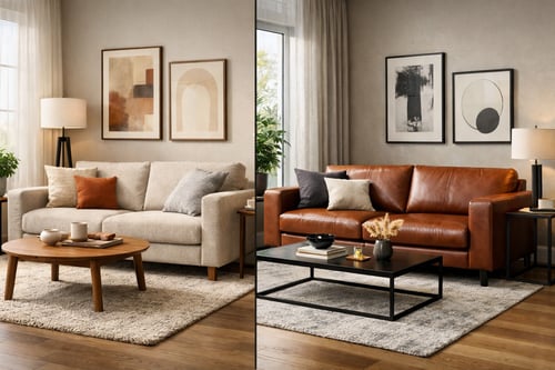 Fabric vs leather sofa: which is better for UK homes?