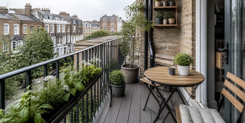 How to furnish a balcony: furniture & layout ideas for UK homes