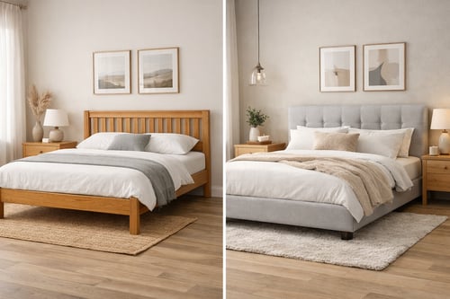 Wooden vs upholstered bed frames: which one to choose?
