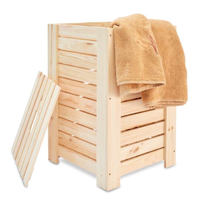 Wooden Laundry Basket - 3