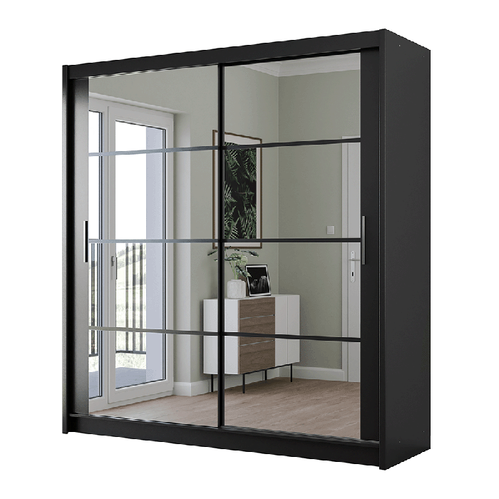 DAKO Sliding Wardrobe Fully Mirrored DAKOTA Clothing Storage - Picture 17 of 40