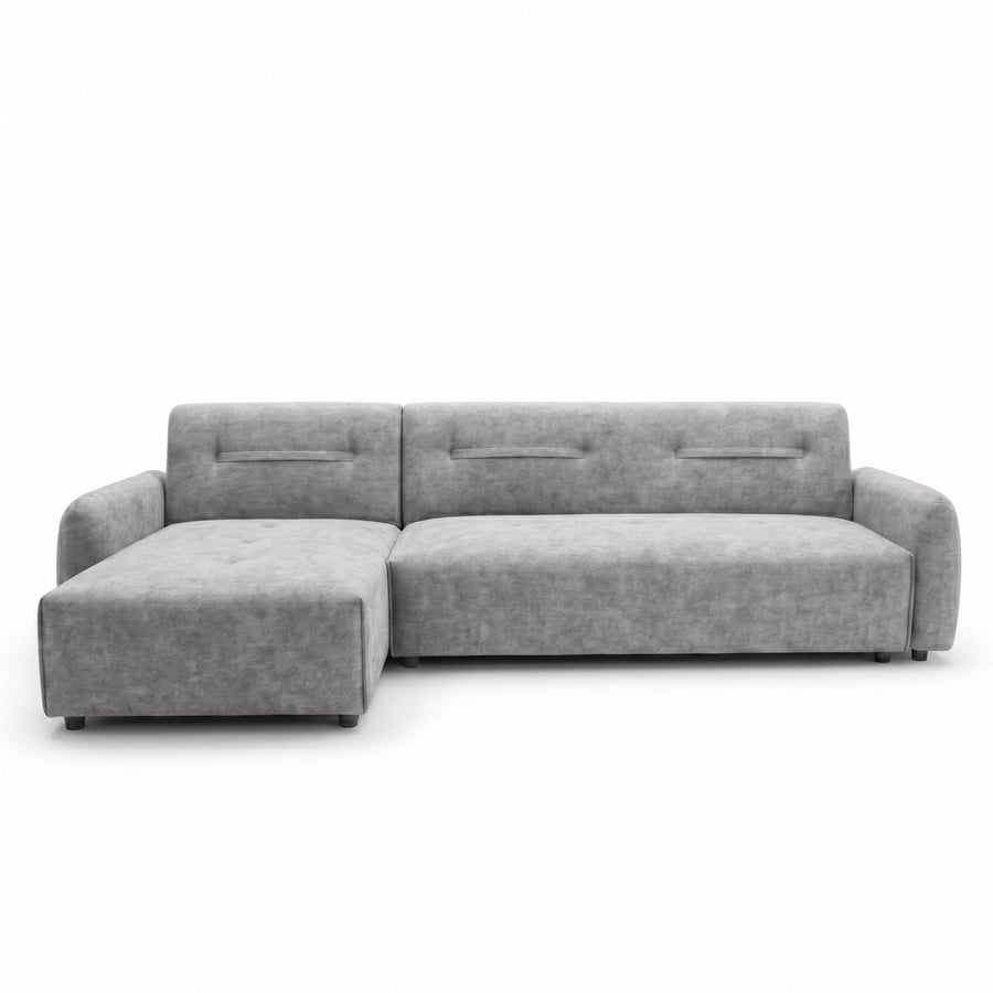 Corner Sofa Bed Brooke Grey new - 3