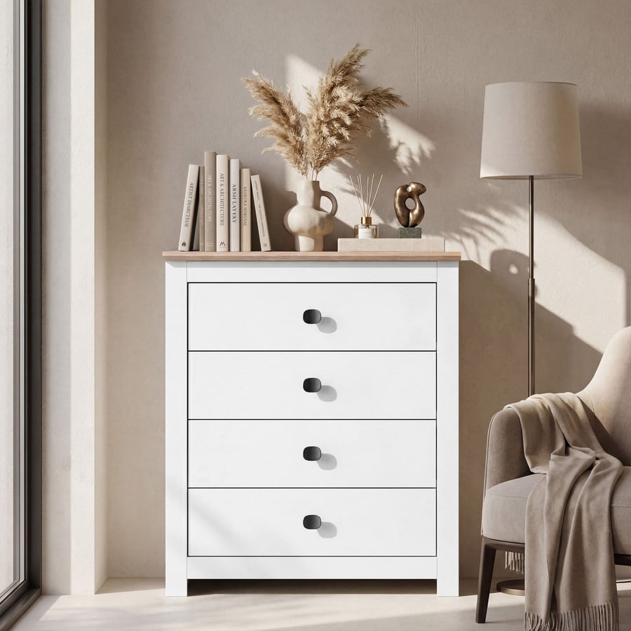 Milford chest of drawers 4D whi - 7