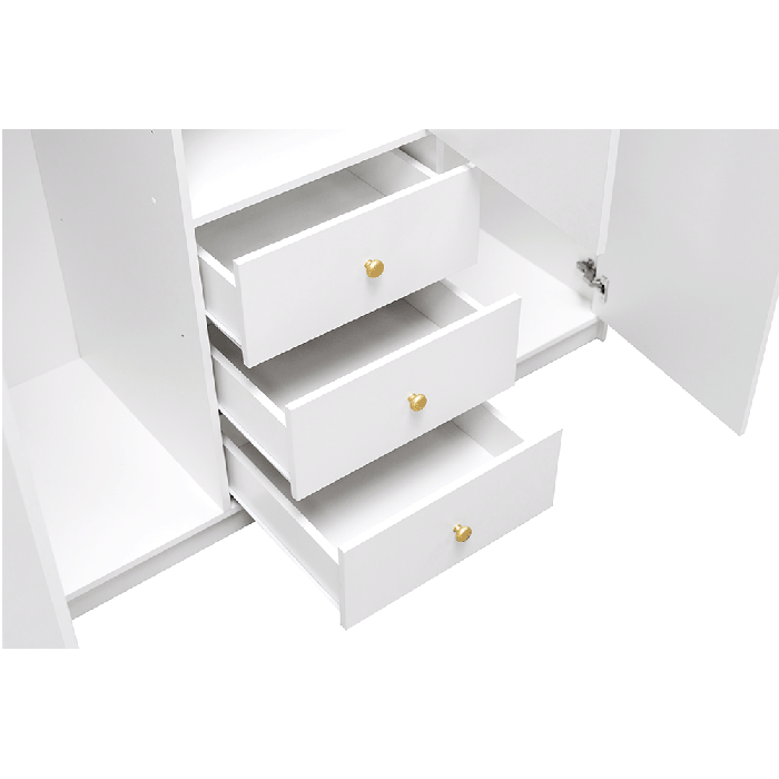Wardrobe SIENA D3 White + Mirro - 2