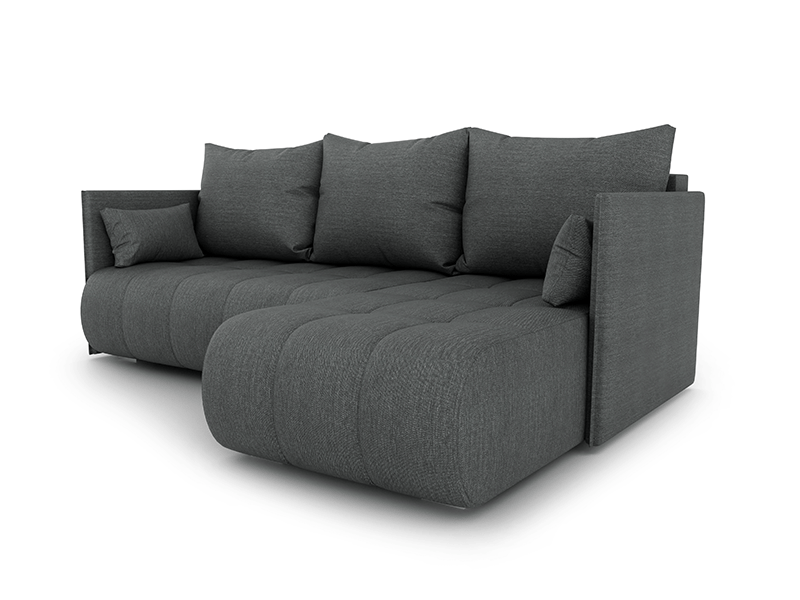 DAKO corner sofa bed NESSA reversible chaise lounge, storage, 9 colours - Picture 8 of 47