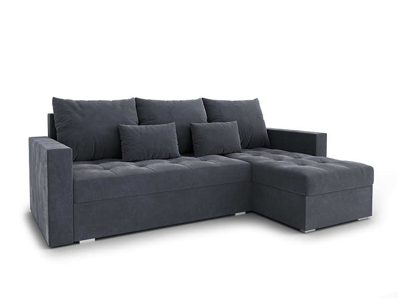 Dako FOSTER reversible L shaped corner sofa bed with chaise lounge, 9 colours