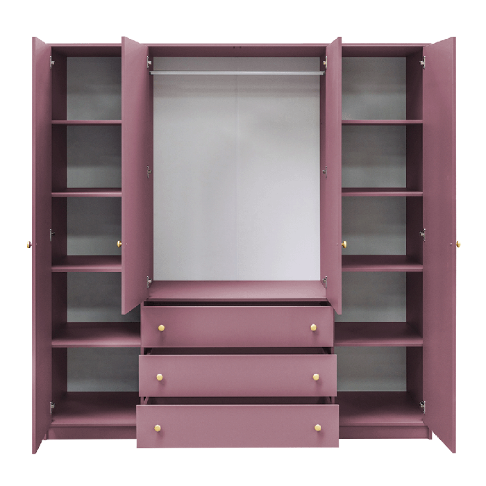 Wardrobe SIENA II D4 Plum + Mir - 1