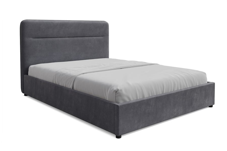 Upholstered bed EVERETT Grey Ki - 2