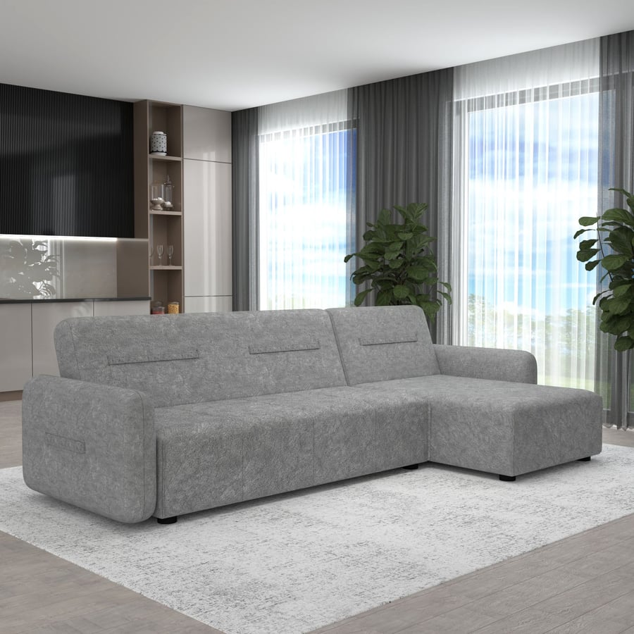 Corner sofa bed BROOKE grey 8 - 1