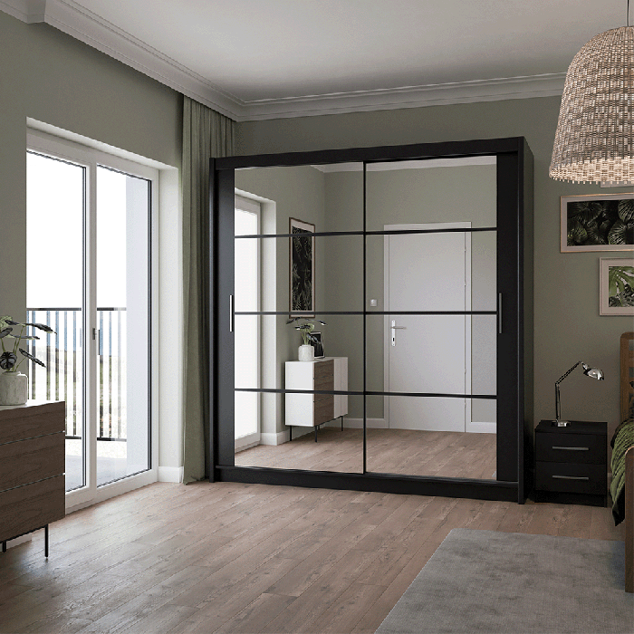 DAKO Sliding Wardrobe Fully Mirrored DAKOTA Clothing Storage - Picture 18 of 40