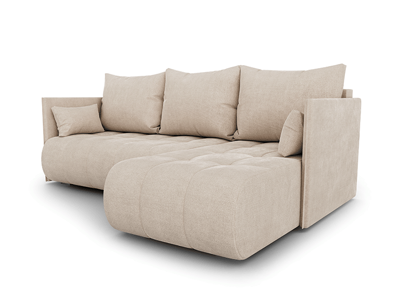 DAKO corner sofa bed NESSA reversible chaise lounge, storage, 9 colours - Picture 38 of 47