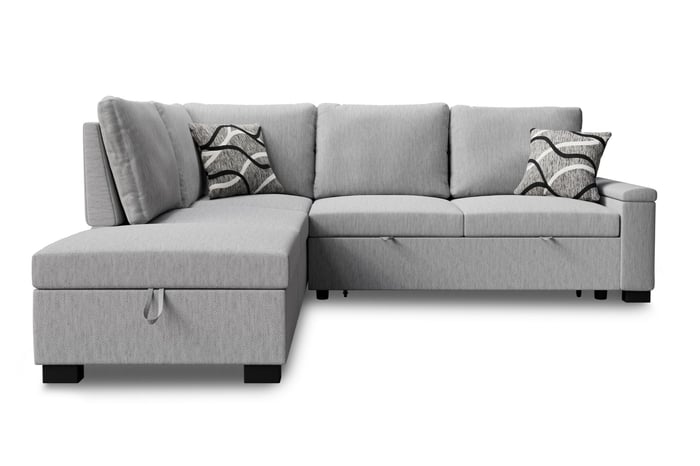 Corner Sofa Bed ABIGAIL - Left - Hand - Grey