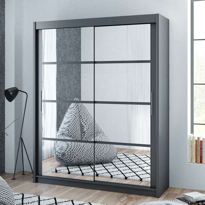 DAKO Sliding Wardrobe Fully Mirrored DAKOTA Clothing Storage - Picture 15 of 40