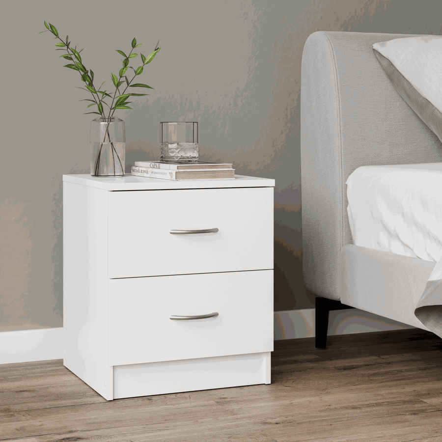 Bedside Table ESSENTIAL 2D Whit - 1