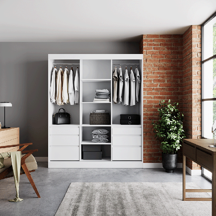 Wardrobe HAIDAR 180 White - 1
