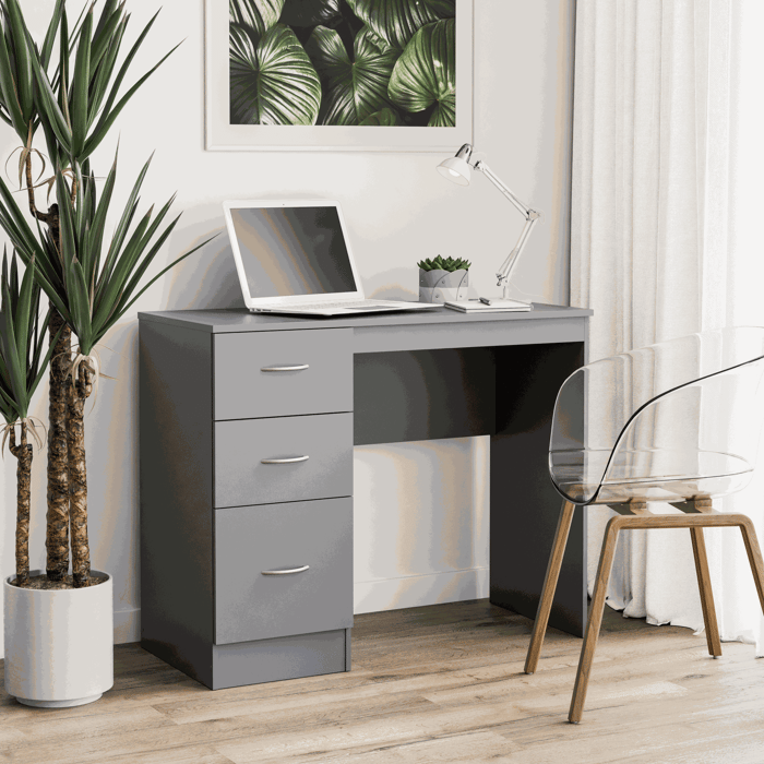 Desk ESSENTIAL DF-BR108DD - Grey in a room
