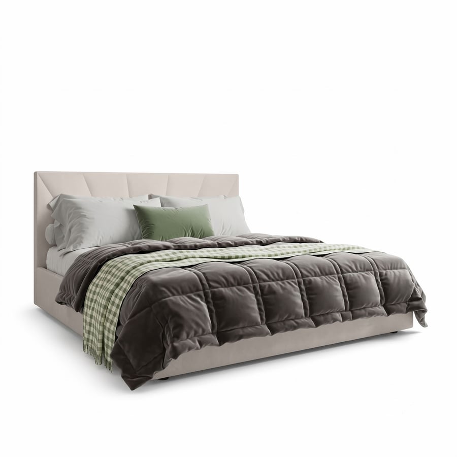 Upholstered Ottoman Bed DYLAN Super King Size - Cream