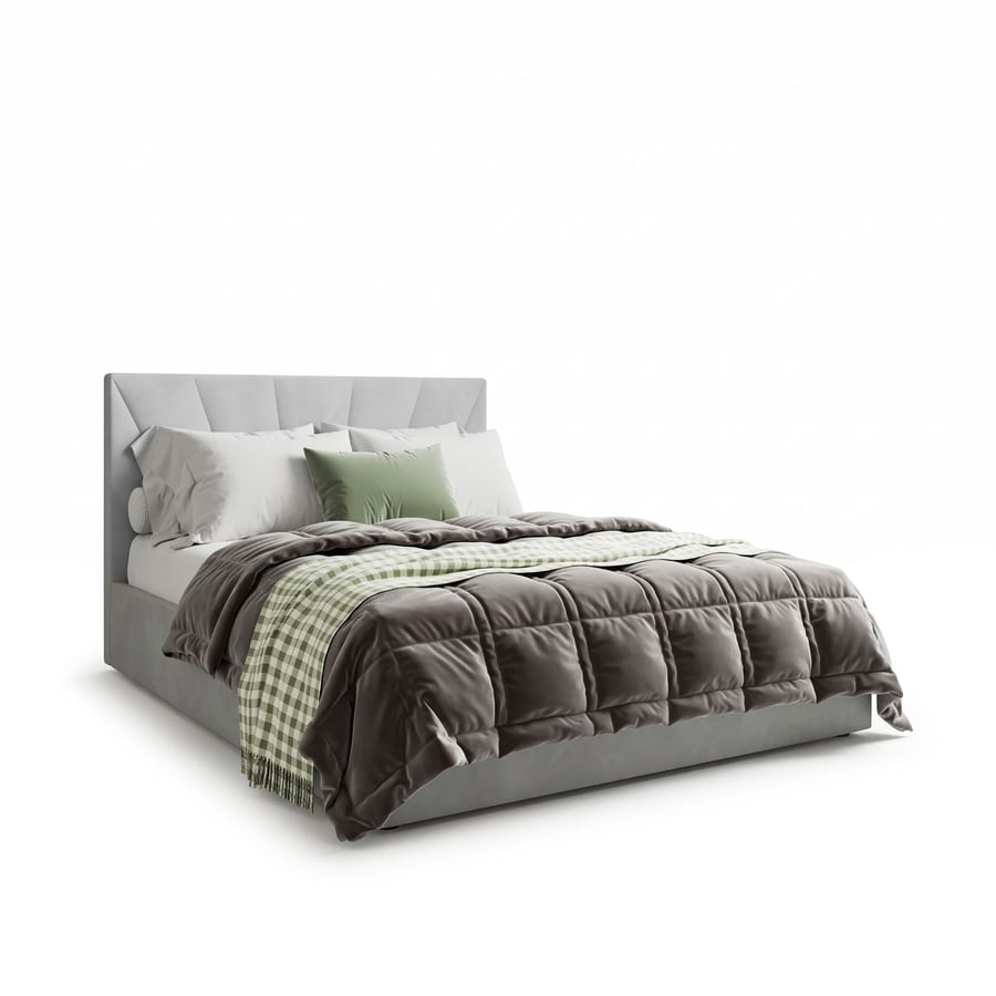 Upholstered Ottoman Bed DYLAN King Size - Grey