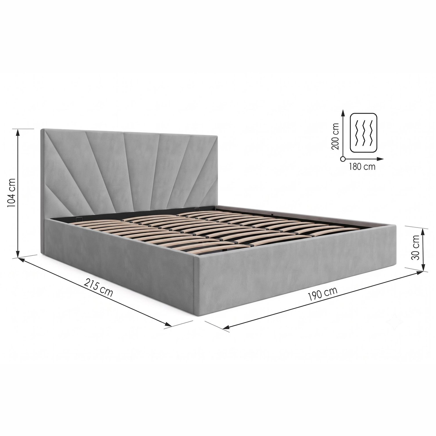 Dylan Super King Size Grey - 3