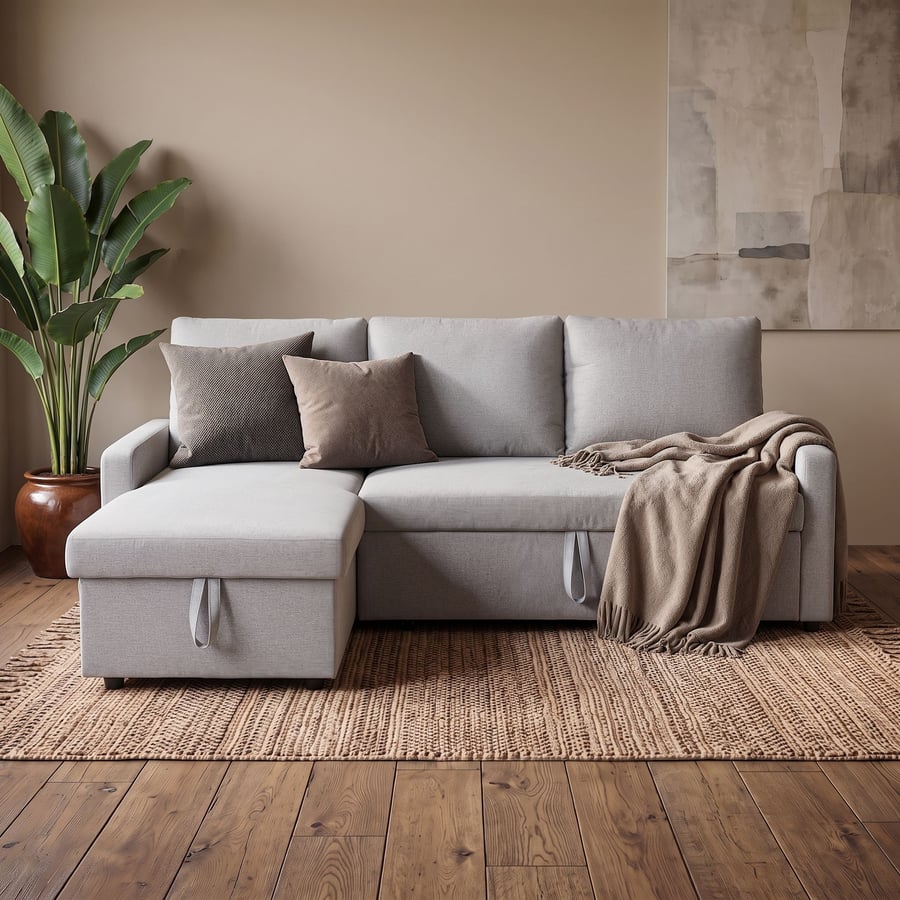 corner sofa bed Lynda grey - 6