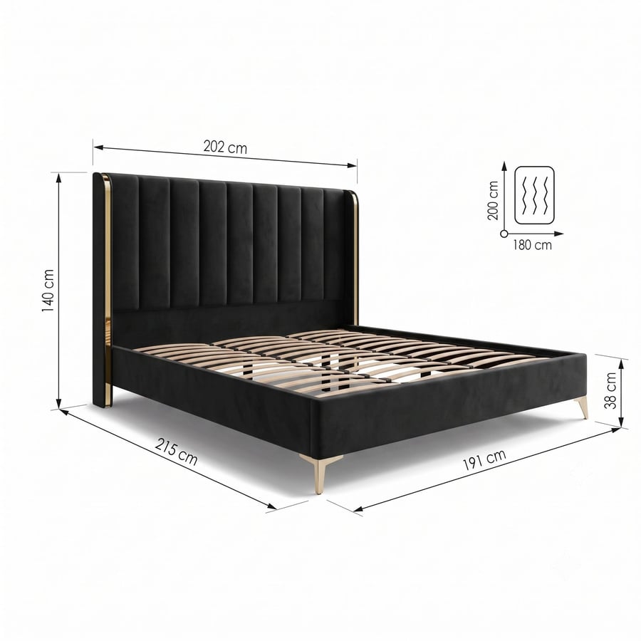 William bed super king size bla - 3