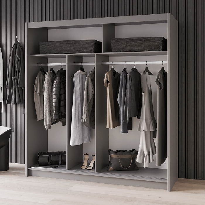DAKO Sliding Wardrobe Fully Mirrored DAKOTA Clothing Storage - Picture 12 of 40