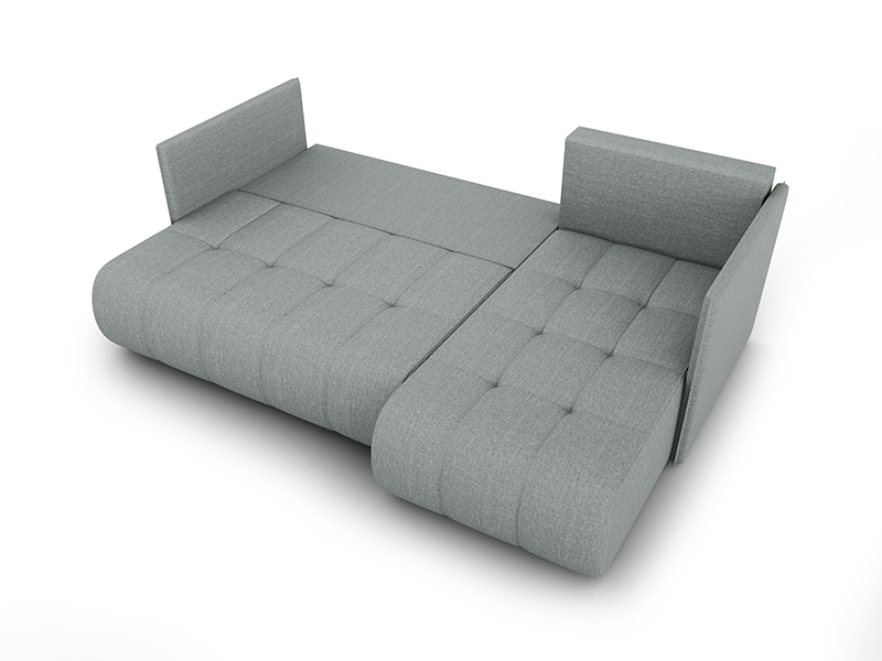 DAKO corner sofa bed NESSA reversible chaise lounge, storage, 9 colours - Picture 29 of 47