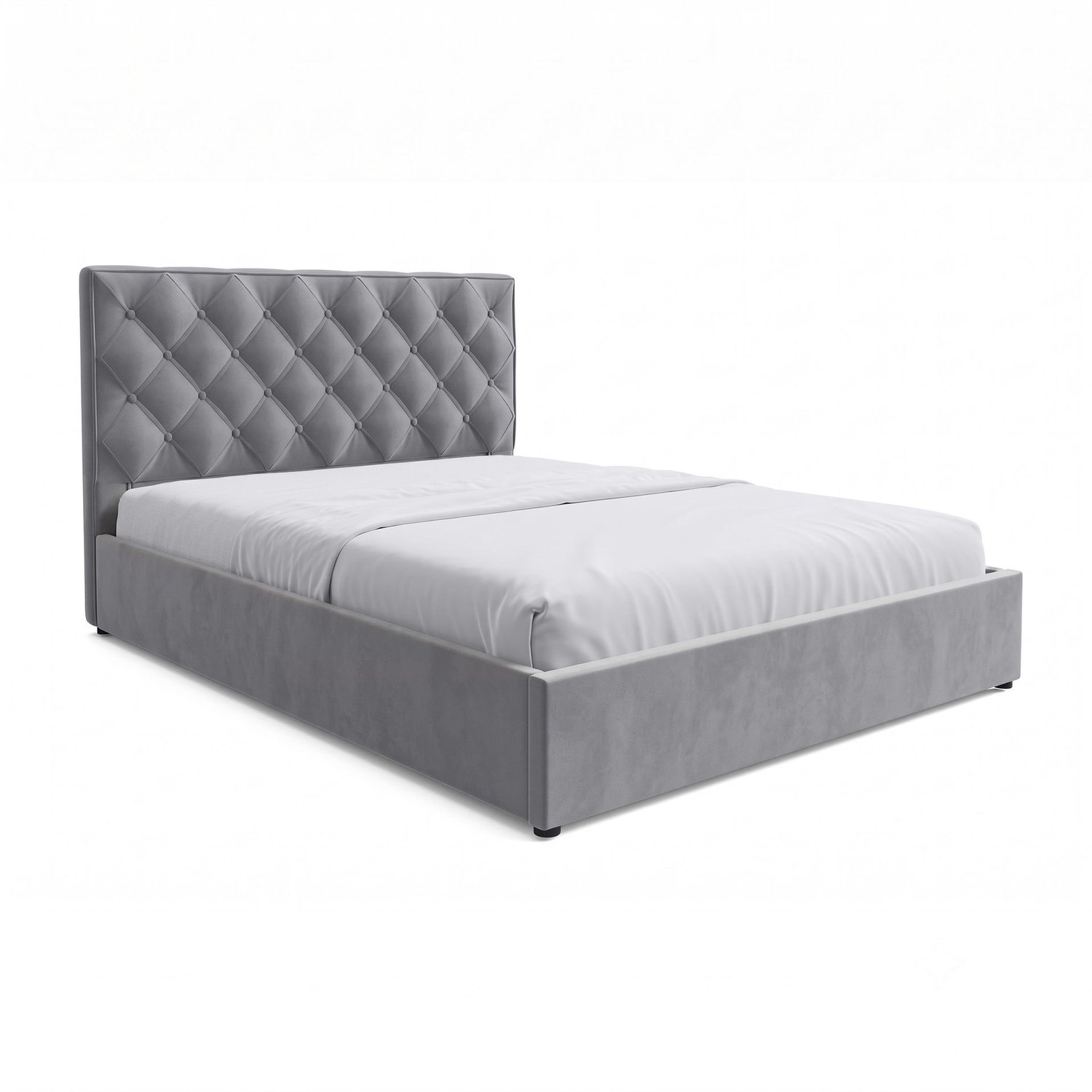 Upholstered Ottoman Bed ETHAN King Size - Grey_5